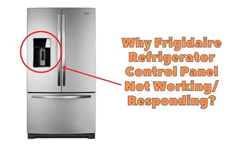 frigidaire refrigerator panel lights not working